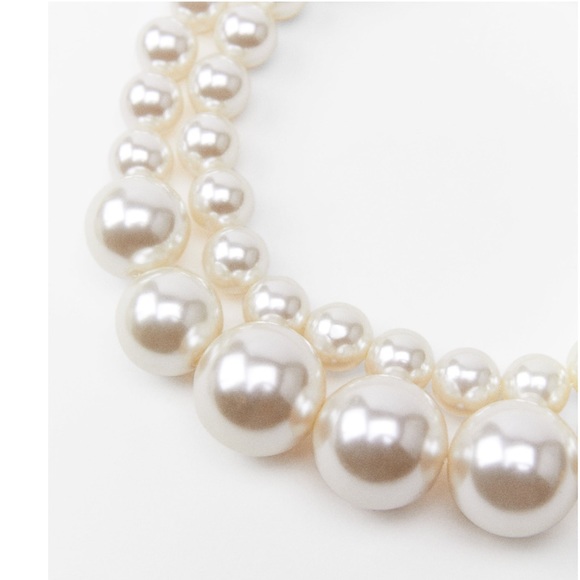 Zara DOUBLE PEARL NECKLACE - Picture 8 of 16
